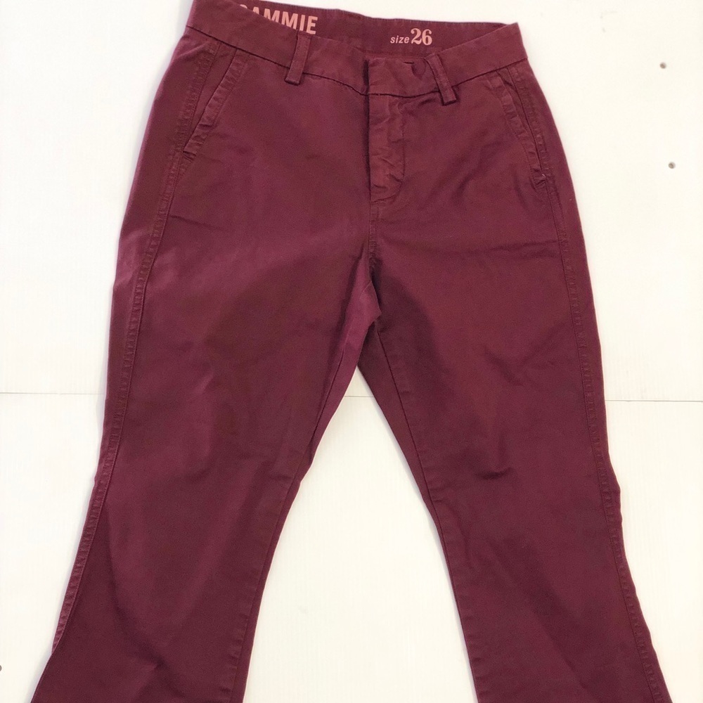 J.Crew Red Sammie High Waist Chino crop Pants - Picture 2 of 8